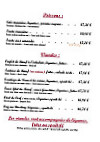 A La Porte Haute menu