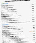 La Vigie menu