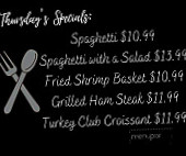 Carolina Grill Seafood & Steaks menu