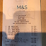 Marks And Spencer menu