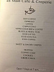 48 Main Cafe Creperie menu