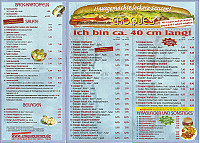 Croque Corner menu