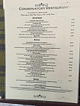 Conservatory menu