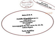 L'Auberge de la Pallud menu