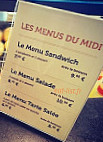 La Baratte menu