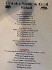 Granite Steak Grill menu