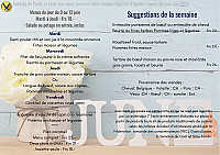 Auberge Communale la Croix d'Or menu