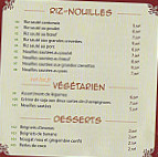 La Maison Chinoise menu