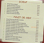 La Maison Chinoise menu