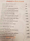 La Bella Napoli menu