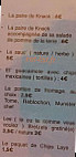 Bar Le Terminal menu