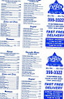 Express Pizza Steaks menu