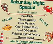 Lake St Joseph Light House menu