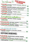 Les Pizzas Du Marché menu