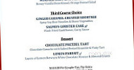 Blue Plate menu