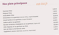 Crêperie Pizzeria Mévennaise menu