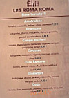 Roma Roma menu