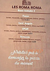 Roma Roma menu