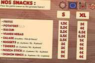 Antalya Snack menu