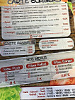 Le Chalet menu