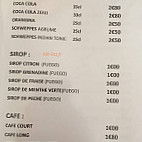 La Porte Oubliée menu