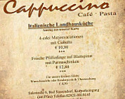 Pasta Und Pizzahaus Cappuccino menu