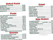 Beni&#x27;s Pizza menu