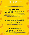 Hank Vegan Burger menu