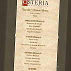 Osteria Cucina Rustica menu