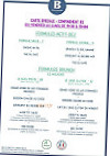 Bleu Matin menu