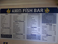 Alberts Fish menu