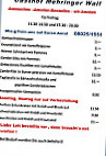 Gasthof Mehringer menu