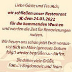 Restaurant Zum Park menu