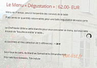 Restaurant de Bastard menu