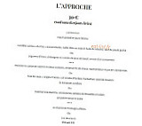 L'Ambassade menu