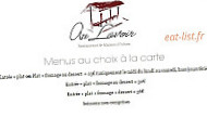 Au Lavoir menu