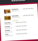 So' Burger menu