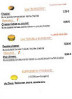 Restaurant Pizzeria La Tarente menu