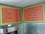 Turnpike Market Package Store menu