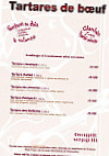 Le Boeuf Chantant menu