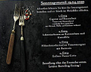 Zum Holzfäller menu