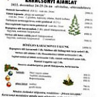 Tavasz Vendéglő menu