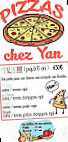 Pizzas Chez Yan menu