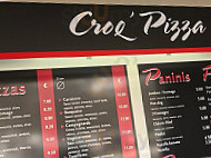 Croq'pizza menu