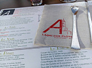 L'Abri des Flots menu