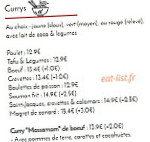 Le Chef Thaï menu