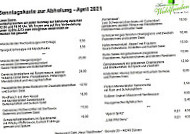 Haus Waldfrieden menu