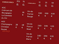 Saveurs D'asie menu