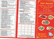 Asia Bistro menu