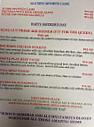 Alumni Sports Cafe menu